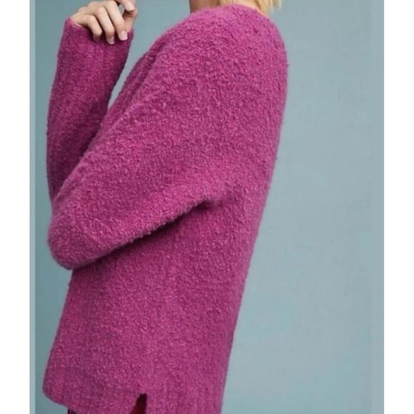Anthropology Sleeping in Snow Lavina Pullover Sweater, Women's XS, Magenta - Picture 2 of 7